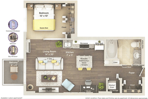 the floor plan of fountain court apartments